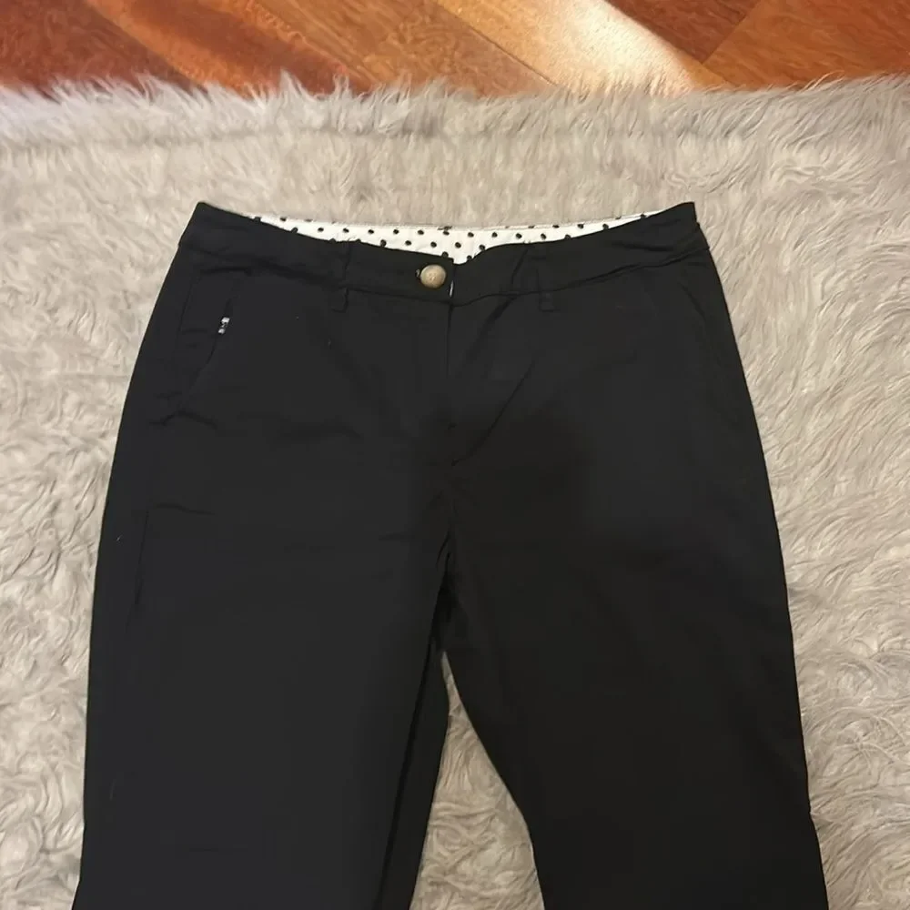 Tribal black cotton stretch cropped pants size 4‎